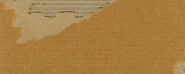 Wide Grunge Brown Corrugated Cardboard Texture Useful Background — Stock Photo, Image