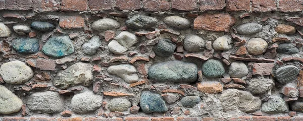 Tijolo Velho Largo Parede Pedra Útil Como Fundo — Fotografia de Stock