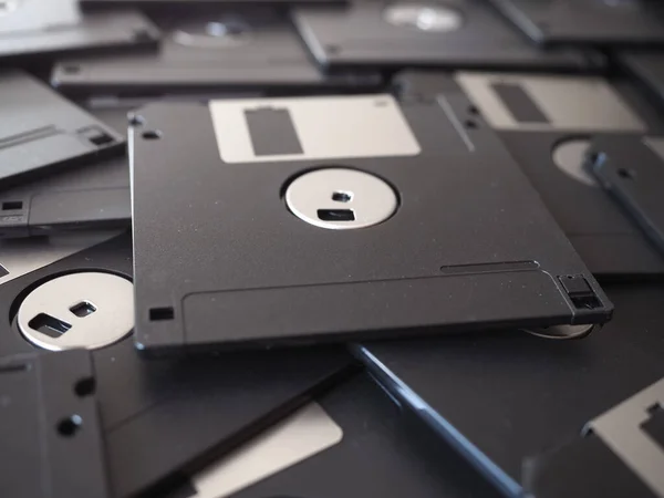 Mnoho Magnetických Disketů Pro Ukládání Osobních Dat Počítače — Stock fotografie