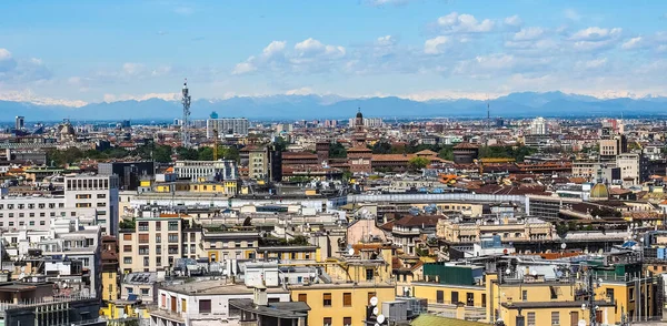 Luftaufnahme Der Skyline Der Stadt Mailand Italien — Stockfoto