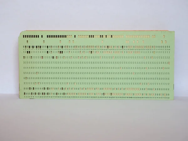 Vintage Stämplat Kort För Datalagring Och Programmering — Stockfoto