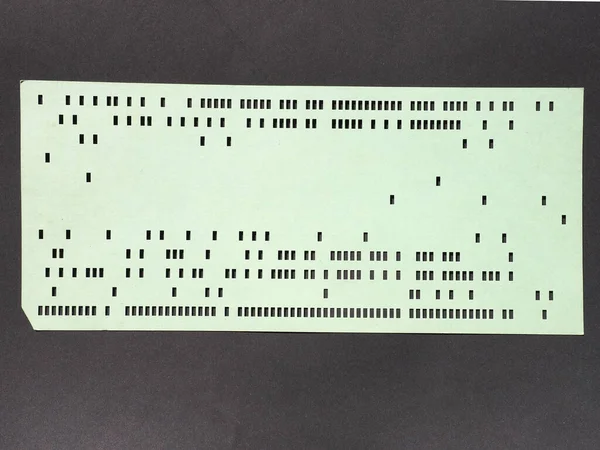 Vintage Ponskaart Voor Opslag Programmering Van Computergegevens — Stockfoto