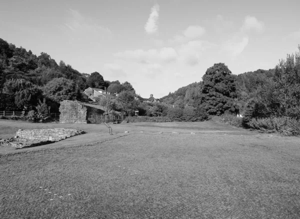 Tintern Abbey Abaty Tyndyrn Welsh Inner Court Ruins Tintern Black — Stock Photo, Image