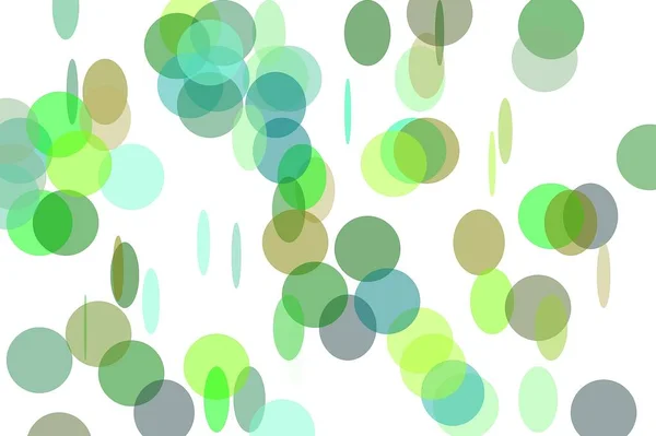背景に円と楕円が便利なミニマルグリーンのイラスト — ストック写真