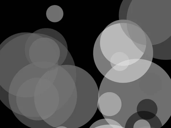 Abstracte Minimalistische Grijze Illustratie Met Cirkels Zwarte Achtergrond — Stockfoto