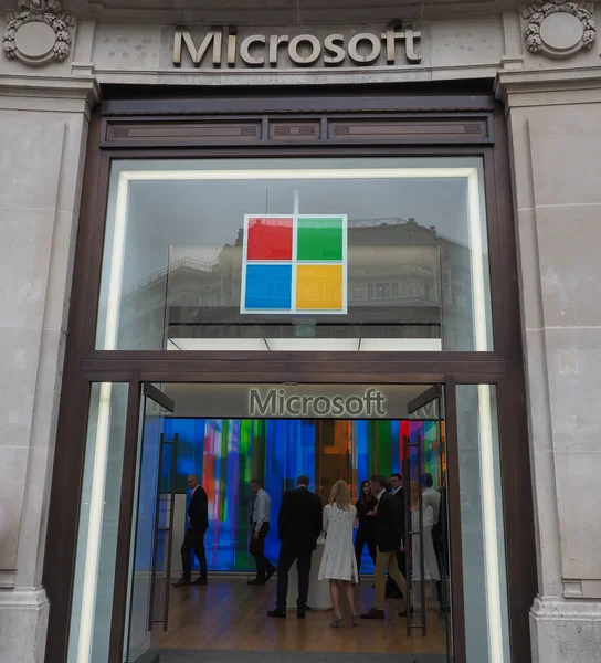 Londres Royaume Uni Circa Septembre 2019 Vitrine Microsoft — Photo