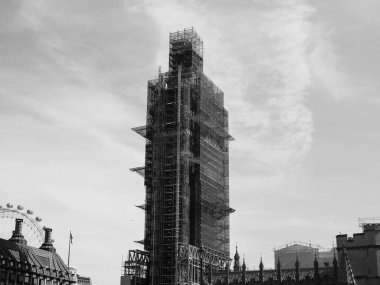 Londra, Uk - Eylül 2019: Büyük Ben, Parlamento Binası 'nda çalışıyor.