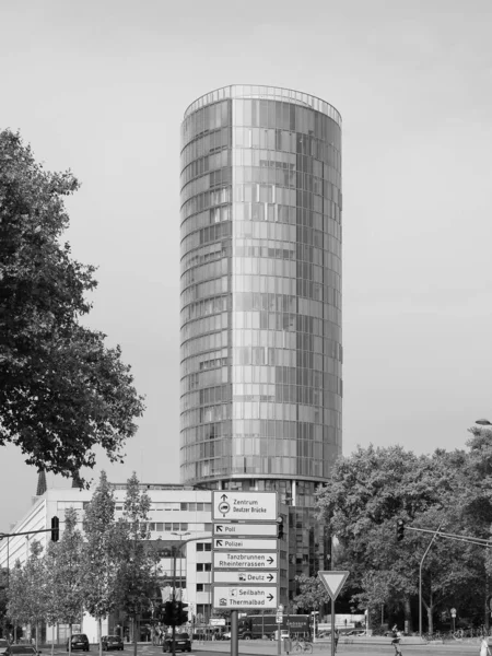 Koeln Deutschland August 2019 Koelndreieck Hochhaus Schwarz Weiß — Stockfoto