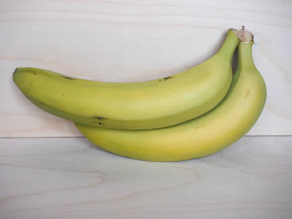 Two Yellow Bananas Musa Acuminata Balbisiana Paradisiaca Fruit Vegetarian Food — ストック写真