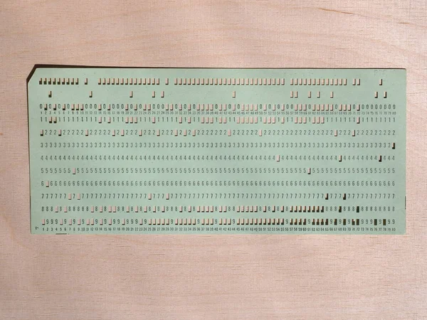 Vintage Stämplat Kort För Datalagring Och Programmering — Stockfoto