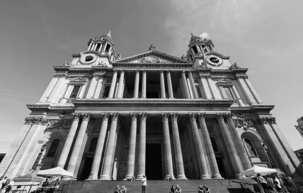 London Ngiltere Circa Eptemberi 2019 Paul Katedrali Siyah Beyaz Kilisesi — Stok fotoğraf