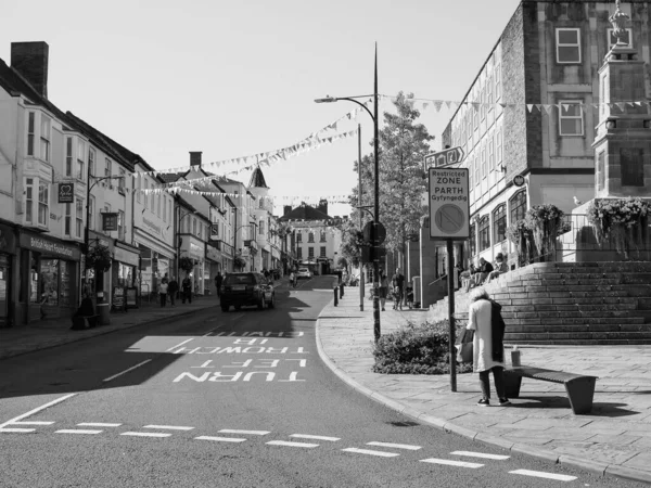 Chepstow Egyesült Királyság Circa Szeptember 2019 Kilátás Chepstow Városára Fekete — Stock Fotó