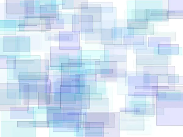 Abstrakt Minimalistisk Blå Illustration Med Rektanglar Och Vit Bakgrund — Stockfoto