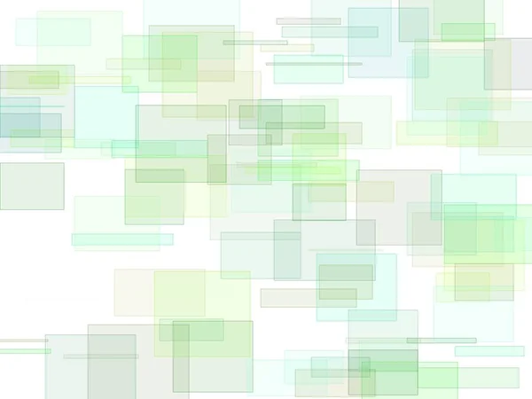 Abstract Minimalist Green Illustration Rectangles White Background — Stock Photo, Image