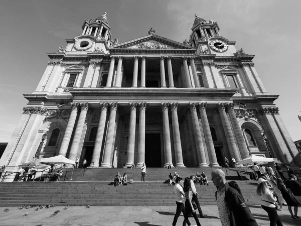 London Storbritannien Circa September 2019 Sankt Pauls Domkyrka Svartvitt — Stockfoto