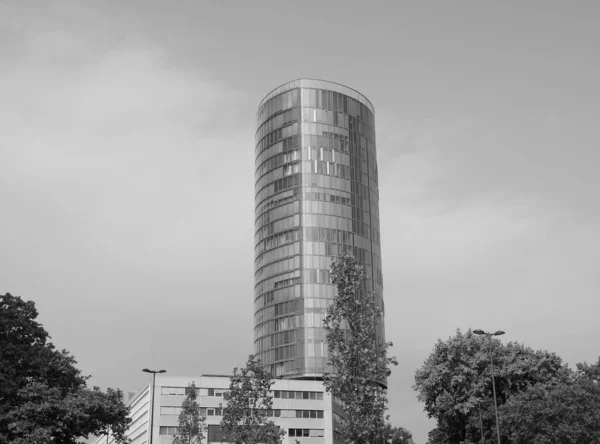 Koeln Germany Circa August 2019 Koelntriangle Skyscraper Black White — 图库照片