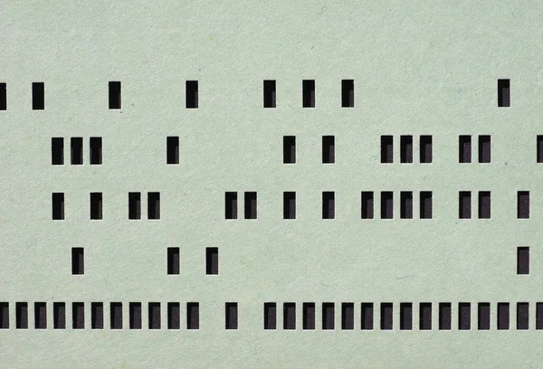 Tarjeta Perforada Vintage Para Almacenamiento Programación Datos Informáticos — Foto de Stock
