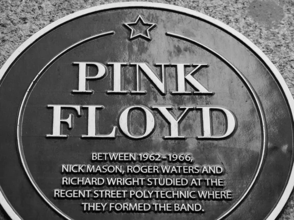 Londra Circa Settembre 2019 Placca Pink Floyd Regent Street Polytechnic — Foto Stock