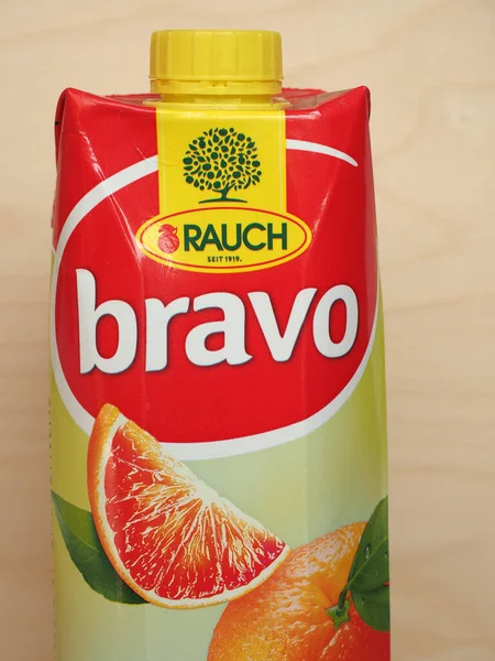 Rankweil Austria Circa April 2020 Rauch Bravo Red Orange Juice — Stock Photo, Image