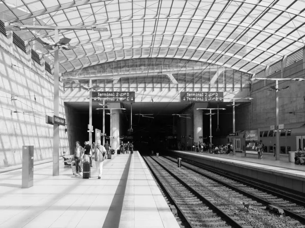 Koeln Duitsland Circa August 2019 Koeln Bonn Luchthaven Station Zwart — Stockfoto