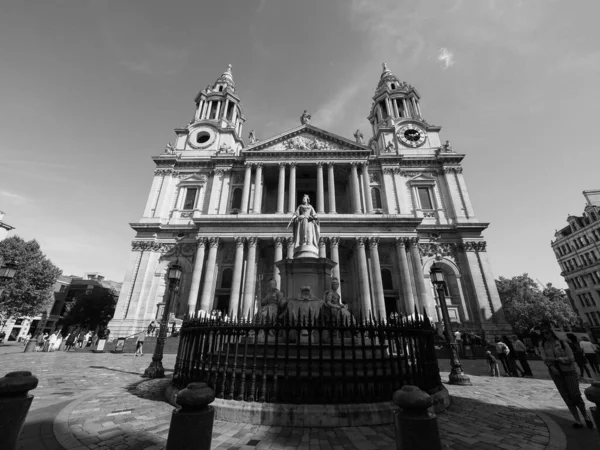 London Ngiltere Circa Eptemberi 2019 Paul Katedrali Siyah Beyaz Kilisesi — Stok fotoğraf