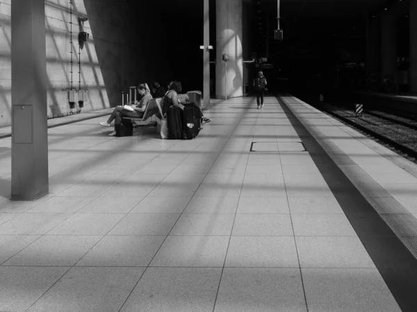 Koeln Duitsland Circa August 2019 Koeln Bonn Luchthaven Station Platform — Stockfoto