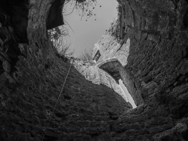 Чистоу Великобритания Circa Septema 2019 Руины Замка Чепстоу Castell Cas — стоковое фото