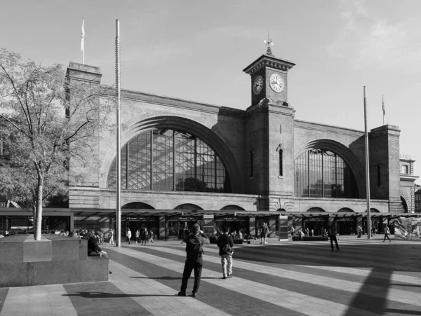 London Circa Eptember 2019 King Cross Tren Istasyonu Siyah Beyaz — Stok fotoğraf