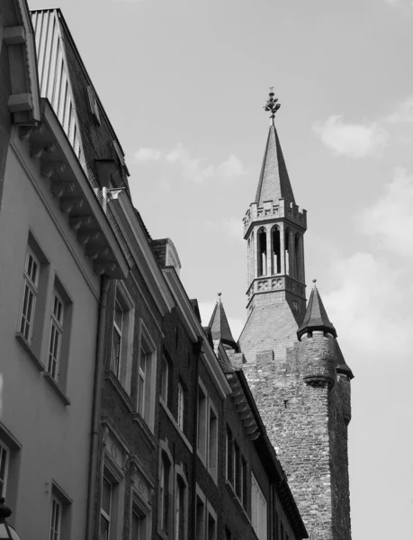 Turm Der Alte Pfalzanlage Meaning Tower Old Palatinate Aachen Germany — Stock Photo, Image