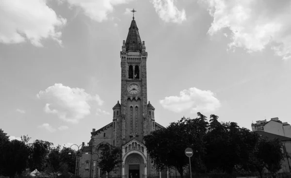 Igreja Santa Rita Cássia Turim Itália Preto Branco — Fotografia de Stock