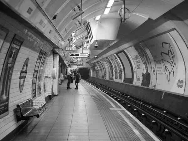 London Circa September 2019 Oxford Circus Tube Station Black White — Stock Photo, Image