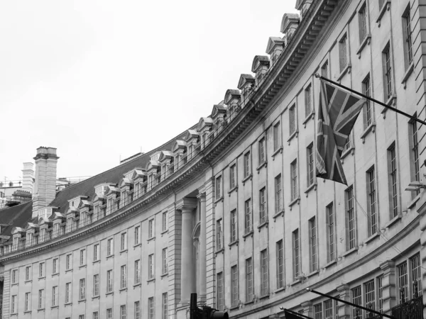 London Circa September 2019 People Regent Street Crescent Black White — стокове фото