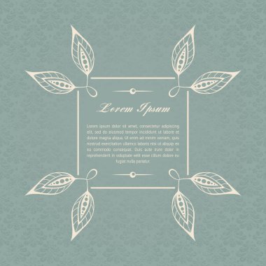 Gri-mavi kaligrafi öğeleri