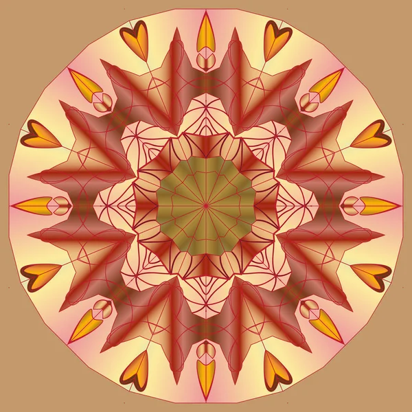 Mandala, okrągły ornament pattern, element projektu. — Wektor stockowy