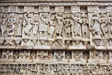 Udaipur, Hindistan eski bir hindu Tapınağı sanat taş işlemeli