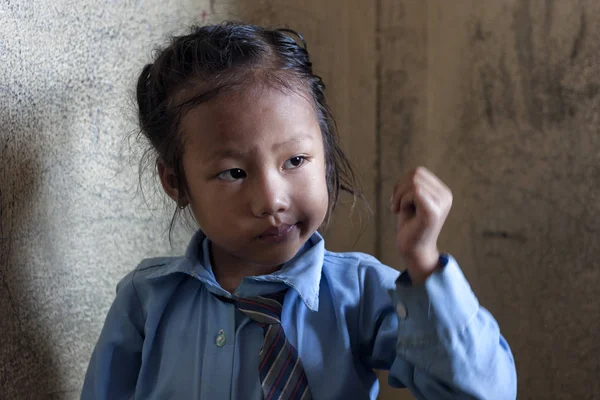tatlı liseli kız Katmandu, Nepal