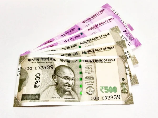 Billetes nuevos indios 500 y 1000 Fotos De Stock