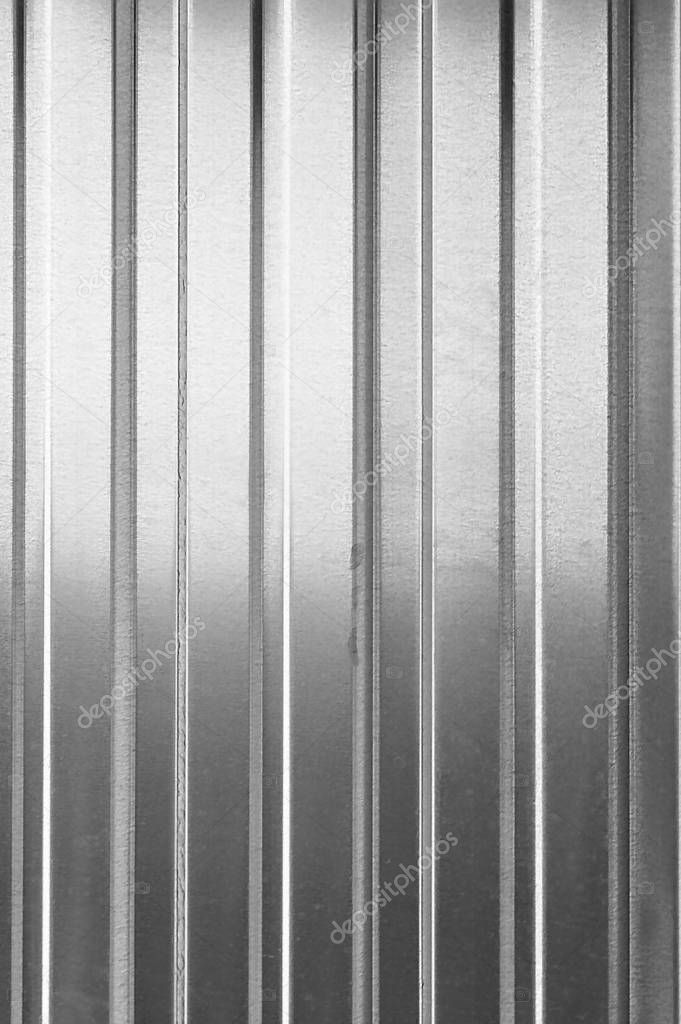 Wall of sheet metal, corrugated metal. Background.