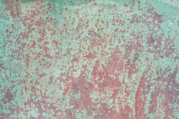 Abstract background with spots of rust and cracked paint. Old painted sheet of metal. For layouts and sites — Stock Photo, Image