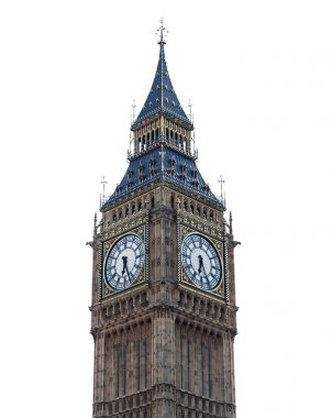 Beyaz arka planda Big Ben