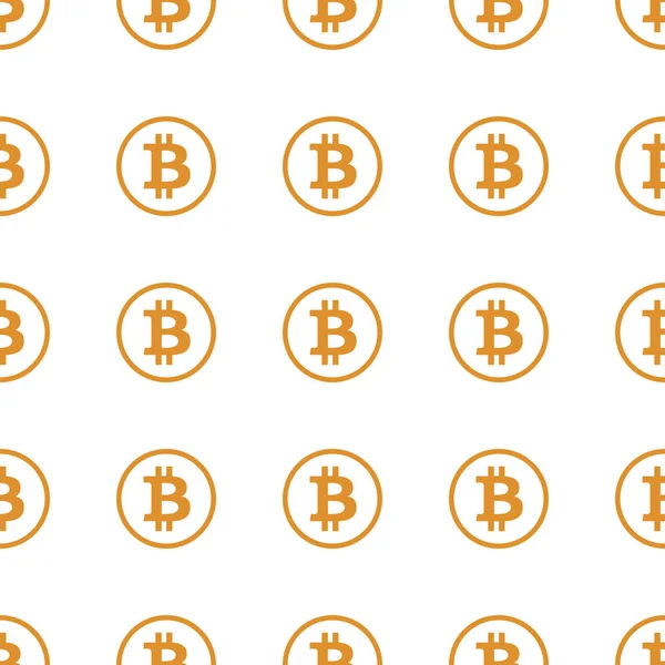 Bitcoin turuncu beyaz arka plan Dikişsiz desen doku üzerinde altın