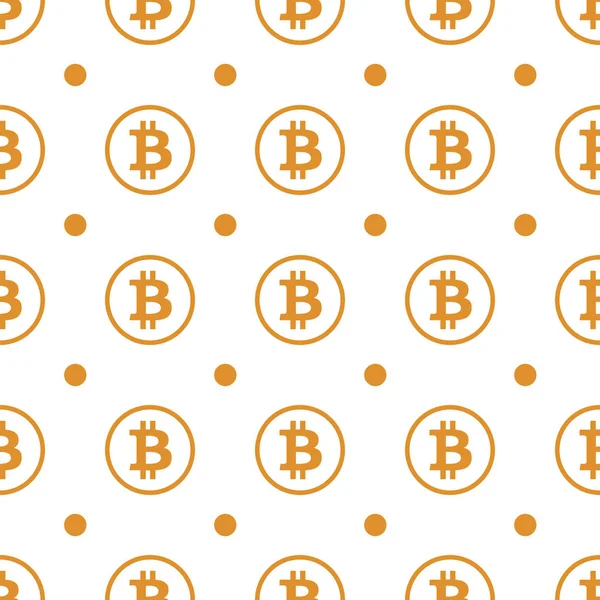 Bitcoin turuncu beyaz arka plan Dikişsiz desen doku üzerinde altın