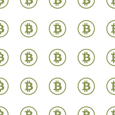 Bitcoin yeşil beyaz arka plan Dikişsiz desen doku
