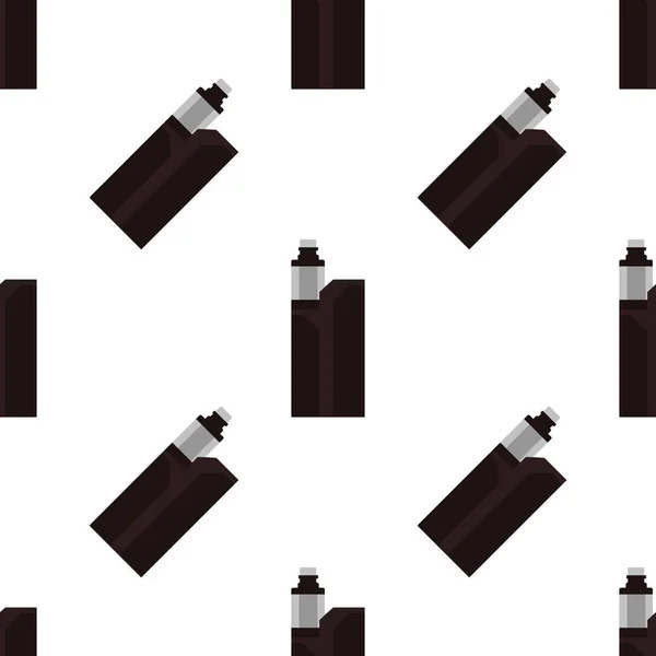 Nahtlose Muster der elektronischen Zigarette auf weißem Hintergrund Vape Isolationen — Stockvektor
