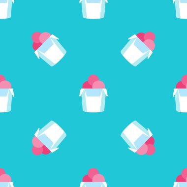 Mavi arka plan dokusu üzerinde sorunsuz dondurma şekli