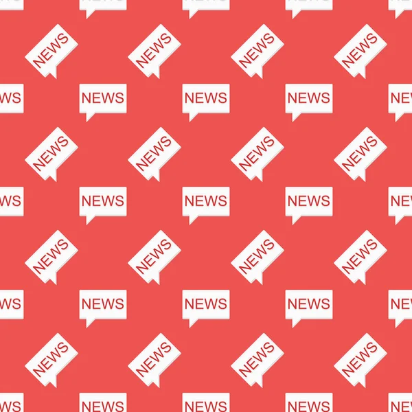 News message seamless pattern on red background — Stock Vector