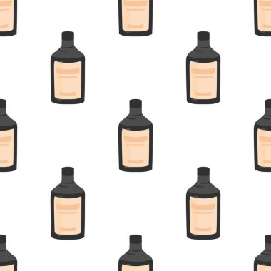 Beyaz arka plan yalıtımı hakkında acı şişe seamless modeli