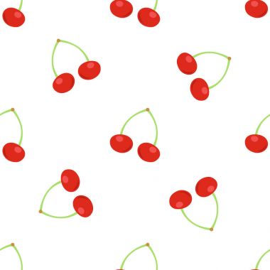 Kiraz çiçekleri beyaz zemin yalıtımı hakkında seamless modeli