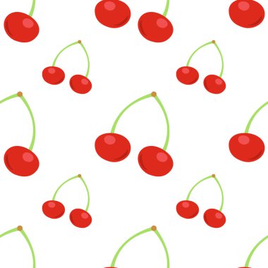 Kiraz çiçekleri beyaz zemin yalıtımı hakkında seamless modeli