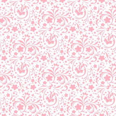 Beyaz arka plan yalıtım seamless modeli çiçekler